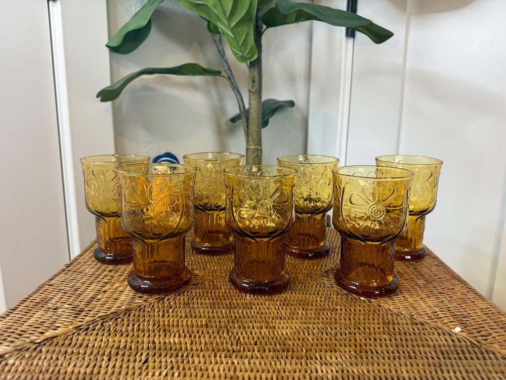 Vintage Libbey Daisy Glasses